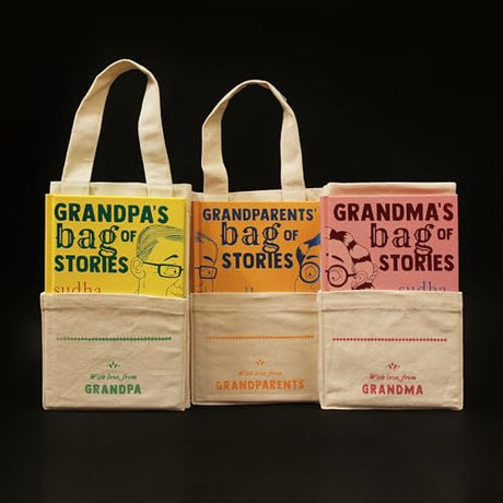 A Bagful of Stories: A Gift Edition Boxset of Grandma’s, Grandpa’s and Grandparents’ Bag of Stories by Sudha Murty - Retail Maharaj