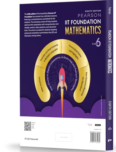 Pearson'26 IIT Foundation Class 6 Math|For JEE, NSO & Olympiad Exams |JEE Practice Questions|Online Assessments, 55 Video Solutions,Downloadable work sheets & Tests via Pearson MyInsights & elibrary - Retail Maharaj