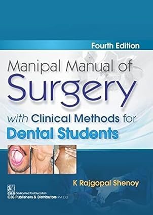 Manipal Manual Of Surgery With Clinical Methods For Dental Students 4Ed (Pb 2022) - Retail Maharaj