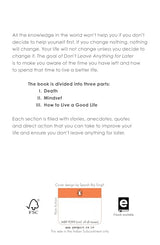 Don't leave anything for later: Stop Waiting, Start Living | From the Bestselling Author of The Art of Laziness | Self-Help Book to Transform Your Mindset & Life - Retail Maharaj
