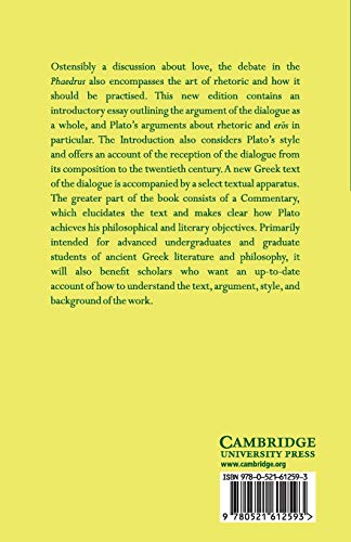 Plato: Phaedrus (Cambridge Greek and Latin Classics) - Retail Maharaj