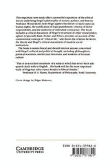 Hegel's Ethical Thought - Retail Maharaj