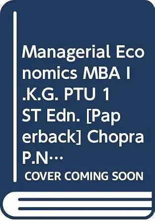 Managerial Economics MBA I.K.G. PTU