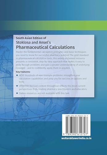 Stoklosa and Ansel's Pharmaceutical Calculations, 16th South Asian ed - Retail Maharaj