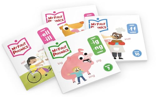 My First Phonics: Box Set of 10 books for Kids – Learn-to-Read Library| Sight Words, Rhyming Stories & CVC Word Practice | Early Reading Books for Toddlers, Preschool & Kindergarten (Age 2+) - Retail Maharaj