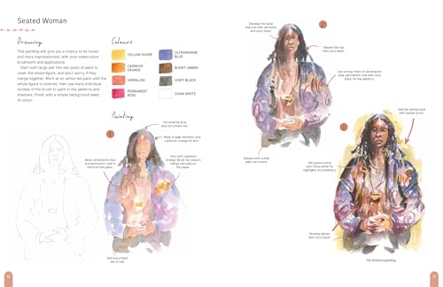 Watercolour Figures: From Basic Shapes to Amazing Paintings in Super-easy Steps (Paint 50) - Retail Maharaj