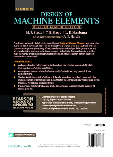 DESIGN OF MACHINE ELEMENTS BY PEARSON - Retail Maharaj