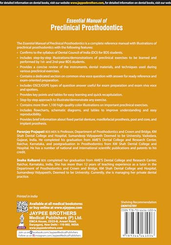 ESSENTIAL MANUAL OF PRECLINICAL PROSTHODONTICS - Retail Maharaj