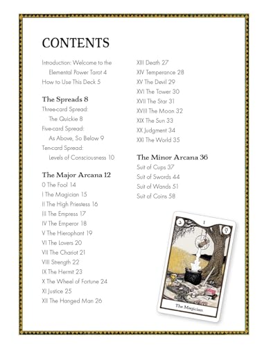 Elemental Power Tarot: Includes a full deck of 78 cards and a 64-page illustrated book - Retail Maharaj