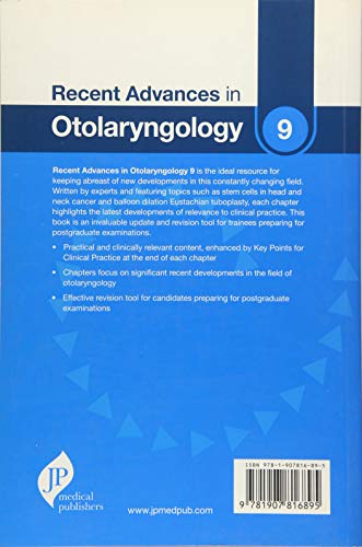 RECENT ADVANCES IN OTOLARYNGOLOGY-9 - Retail Maharaj