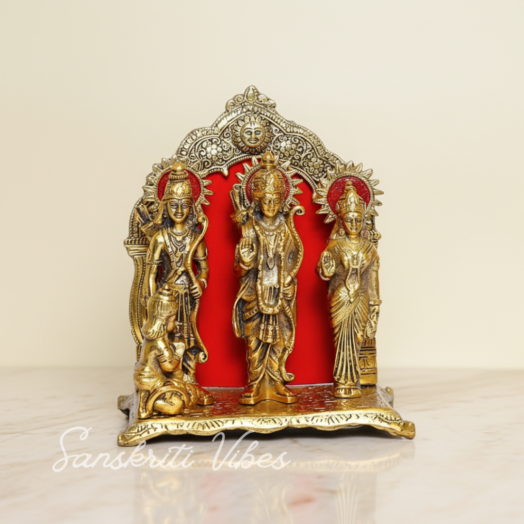 Shri Ram Darbar Statue in Big Size for Pooja Lord Rama Laxman Sita & Hanuman Murti Religious Idol for Home Office Decor - Retail Maharaj