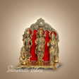 Shri Ram Darbar Statue in Big Size for Pooja Lord Rama Laxman Sita & Hanuman Murti Religious Idol for Home Office Decor - Retail Maharaj