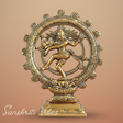 Lord Shiva Nataraj Dancing Statue Gold Aluminium Shiv Idol for Home Mandir Temple Puja Spiritual Vastu Decor 20 cm Handcrafted - Retail Maharaj