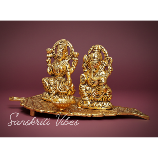 Laxmi Ganesha Metal Statue Decorative Showpiece - Retail Maharaj