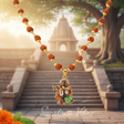 Shri Radha Krishna Pendant with Shiv Rudraksha Chain Spiritual Necklace for Men and Women - Retail Maharaj