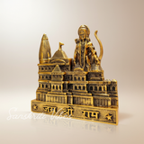 Metal Ayodhya Shree Ram Mandir Architectural Model Showpiece for Home Decor, Office | Metal Showpiece - Retail Maharaj