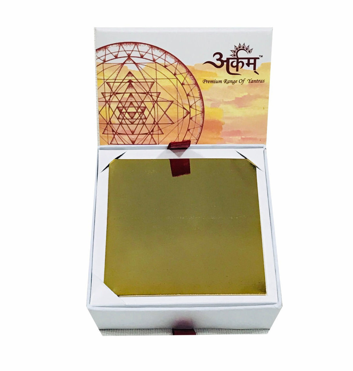 Arkam Apsara Yantra - Gold Plated Copper - (4 x 4 Inches, Golden)