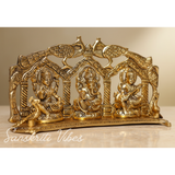 Laxmi Ganesha Saraswati Metal Statue/Murti For Diwali Pooja & Home Decor - Retail Maharaj