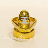 Metal Shivling Small Shivlingam Idol for Puja Mandir Temple Vastu Home Decor Gift Spiritual Showpiece Height 3.5 cm - Retail Maharaj