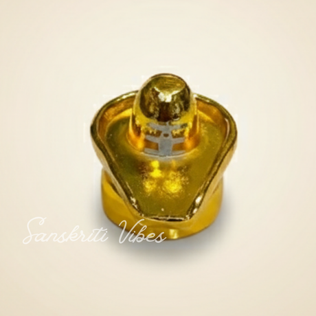 Metal Shivling Small Shivlingam Idol for Puja Mandir Temple Vastu Home Decor Gift Spiritual Showpiece Height 3.5 cm - Retail Maharaj
