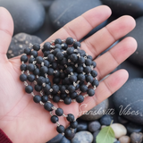 108+1 Beads Krishna Sphatik Mala Krishna Shaligram Mala in Silver Wire for Men and Women Spiritual Healing and Meditation - Retail Maharaj