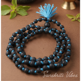 Krishna Sphatik Mala Krishna Shaligram Mala 108+1 Beads Spiritual Healing Mala for Meditation Puja and Daily Wear