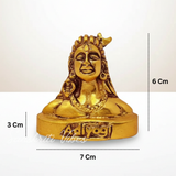 Adiyogi Shiva Metal Statue for Car Dashboard Desk Mandir Meditation Spiritual Home Decor Showpiece Handcrafted - Retail Maharaj
