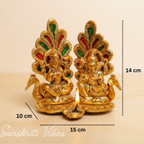Laxmi Ganesha Metal Statue - Retail Maharaj