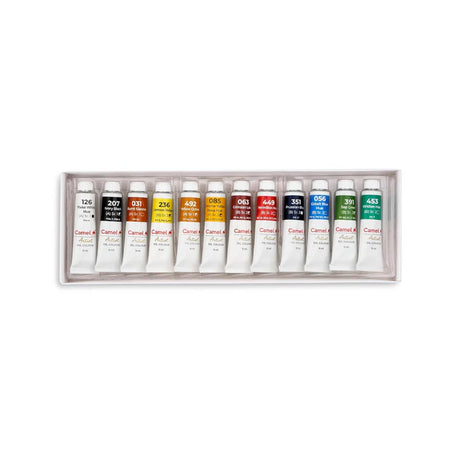 Camel Artist Oil Paint Set Assorted 12 Shades in 9ml Tubes for Artists - Retail Maharaj