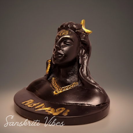 Adiyogi Shiva Metal Statue Murti for Car Dashboard Desk Mandir Meditation Puja Vastu Home Decor Showpiece - Retail Maharaj