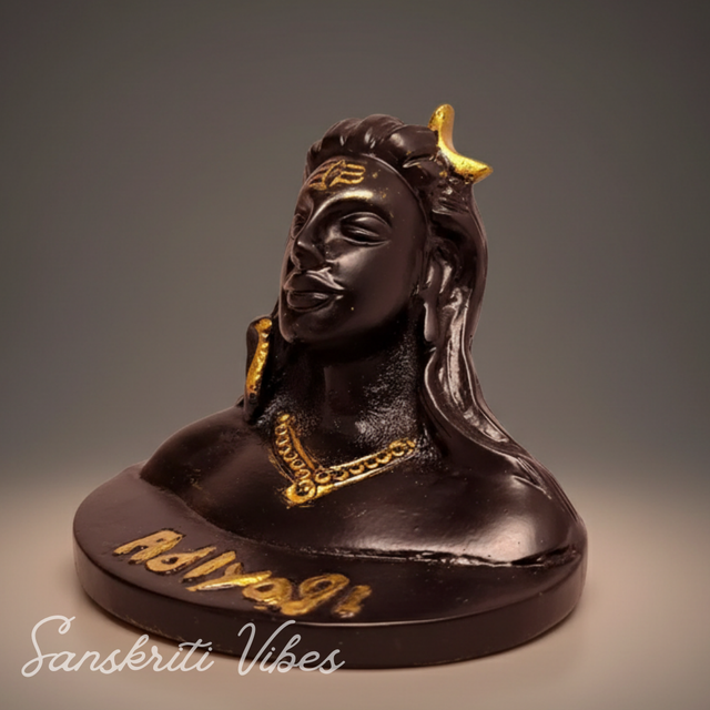 Adiyogi Shiva Metal Statue Murti for Car Dashboard Desk Mandir Meditation Puja Vastu Home Decor Showpiece - Retail Maharaj