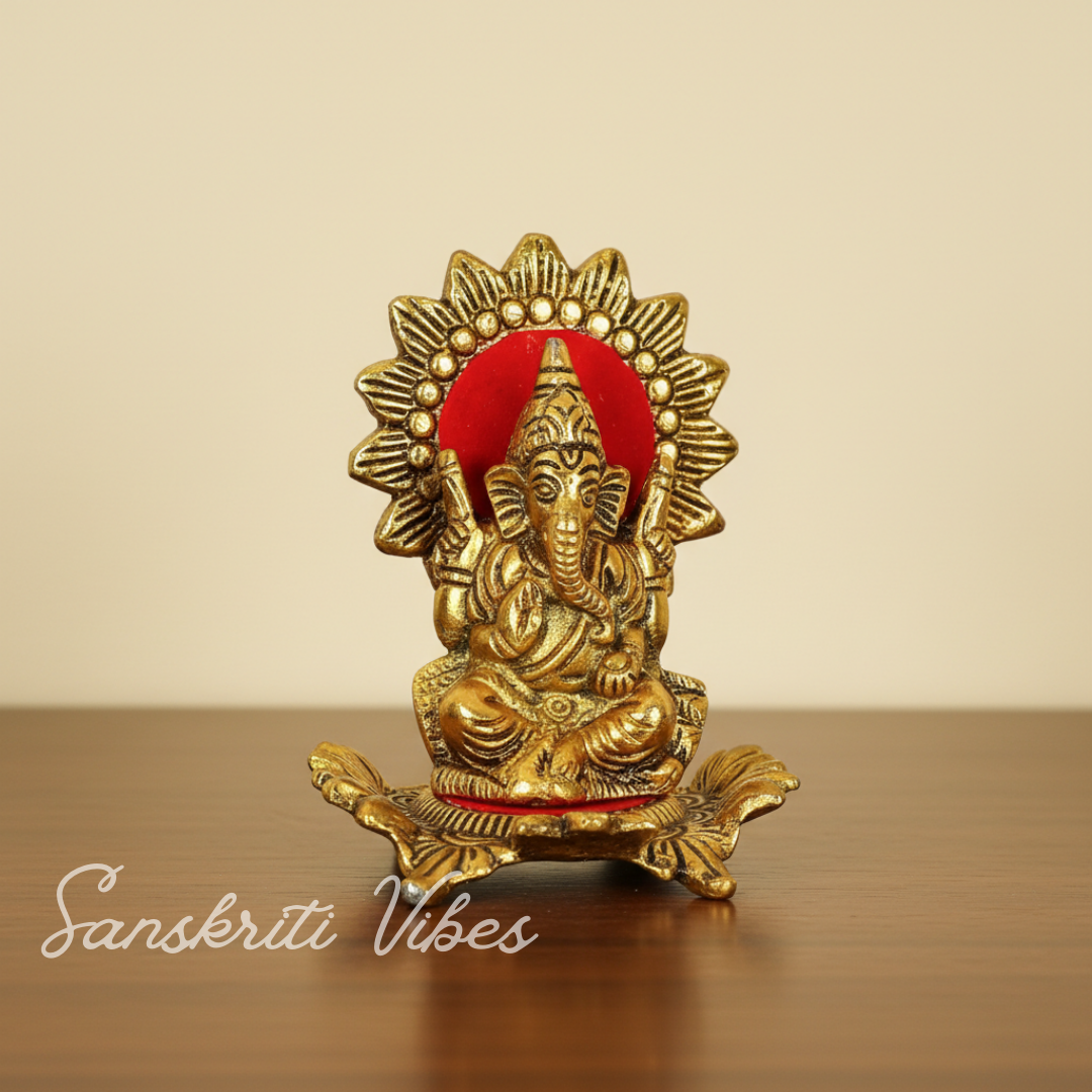 Metal Laxmi Ganesh Statue/Murti for Pooja Room & Home Office Decor, Kamal Laxmi Ganesha Idol for Diwali Gift - Retail Maharaj