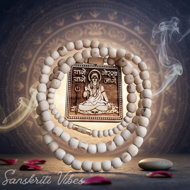 Goga Maharaj with Gorakh Nath Ji Double Sided Tulsi Mala – Sacred 108 Beads for Devotion and Protection - Retail Maharaj