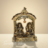 Metal Laxmi Ganesh Idol Decorative Murti Temple Frame Metal Statue for Pooja & Decor Your Home, Office, Decorative Showpiece Figurines - Retail Maharaj