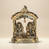 Metal Laxmi Ganesh Idol Decorative Murti Temple Frame Metal Statue for Pooja & Decor Your Home, Office, Decorative Showpiece Figurines - Retail Maharaj