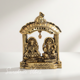 Metal Laxmi Ganesh Idol Decorative Murti Temple Frame Metal Statue for Pooja & Decor Your Home, Office, Decorative Showpiece Figurines - Retail Maharaj