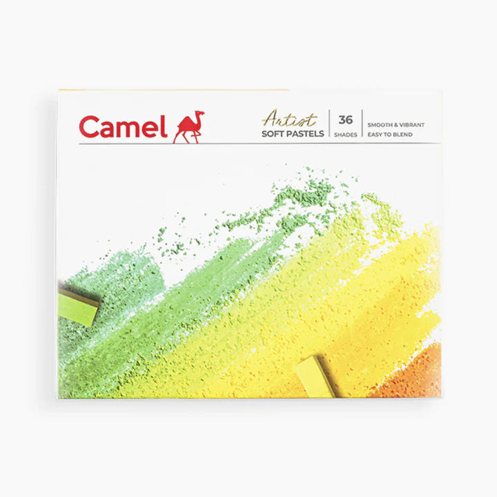 Camel Artist Soft Pastels Assorted Set of 36 Shades for Drawing and Art - Retail Maharaj