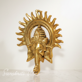 Metal Ganesha Ji Wall Hanging – Handcrafted Ganpati Idol for Home Decor, Vastu Positivity & Feng Shui Good Luck (Glossy Finish, Made in India)