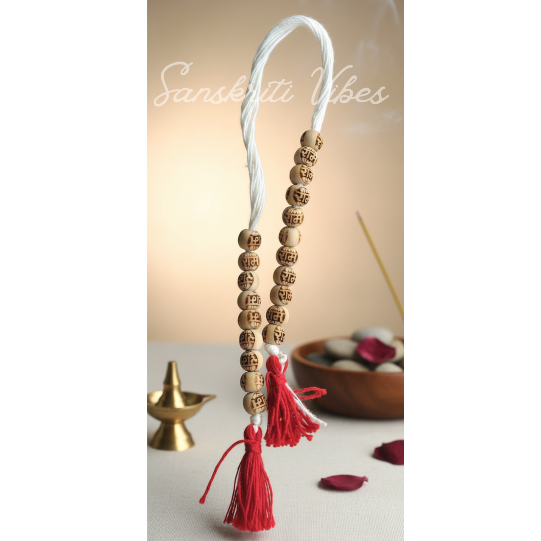 Ram Naam Tulsi Beads Counter Mala – 10mm Handcrafted Rama Tulsi Japa Beads for Shri Ram Devotion - Retail Maharaj