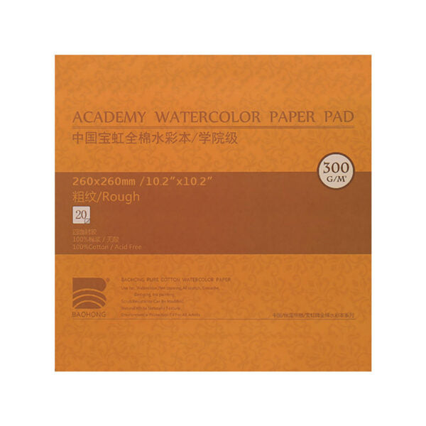 Baohong Academy Rough Surface Watercolour Paper Block 300 GSM 100 Percent Cotton - Retail Maharaj