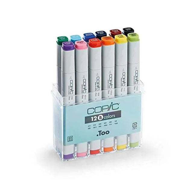 Copic Classic 12pc Marker Color Set for Artists and Designers - Retail Maharaj