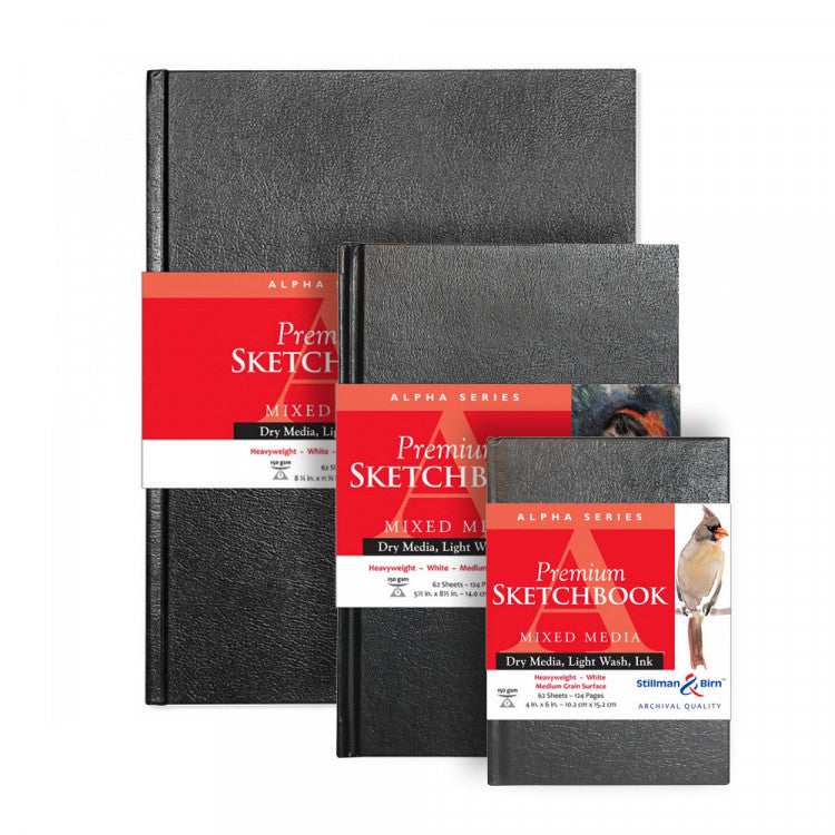 Stillman and Birn Alpha Series White Sketchbook for Dry Media Ink and Light Wash - Retail Maharaj
