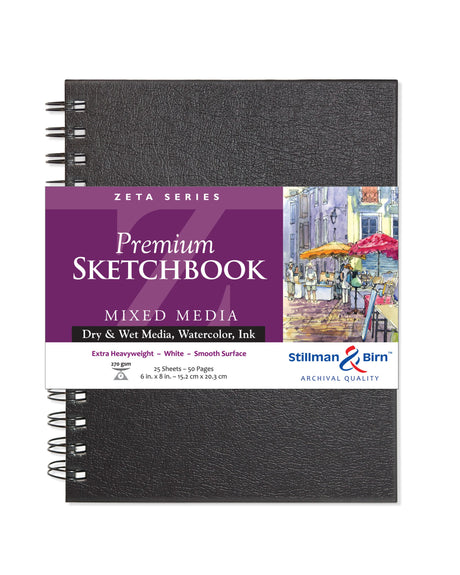 Stillman Birn Zeta Series Extra Heavyweight Smooth Paper Sketchbook Open Stock - Retail Maharaj