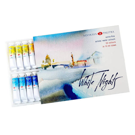 White Nights Artist Water Colour Tubes Set 24x10ml - Retail Maharaj