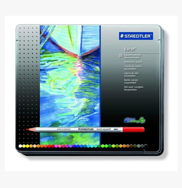 Staedtler Karat Aquarell Colour Pencils Set of 36 - Retail Maharaj
