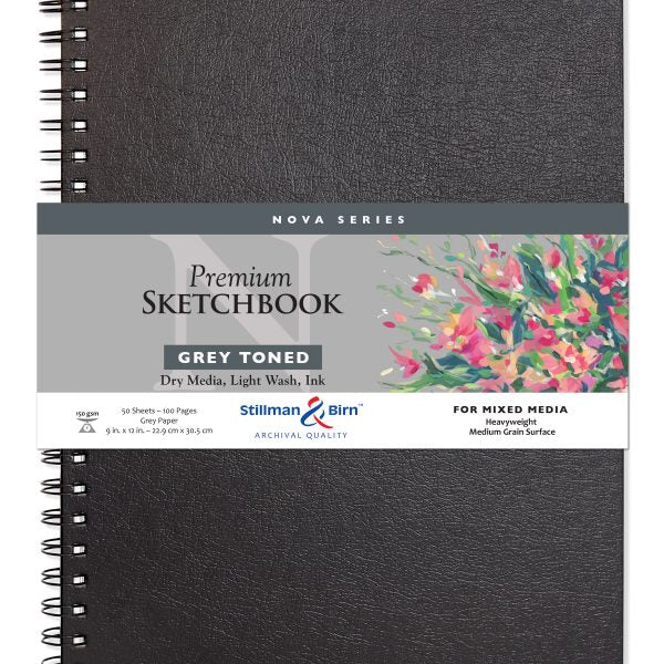 Stillman Birn Grey Nova Series Medium Grain Sketchbook Open Stock - Retail Maharaj