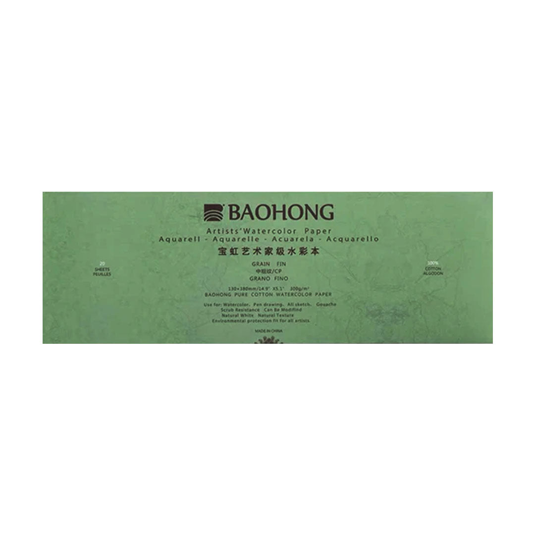Baohong Artist Cold Pressed Watercolour Paper Block 300 GSM 100 Percent Cotton - Retail Maharaj