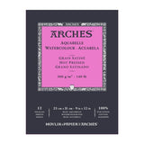 Arches Aquarelle Watercolour Hot Pressed Paper Pad Open Stock 12 Sheets - Retail Maharaj