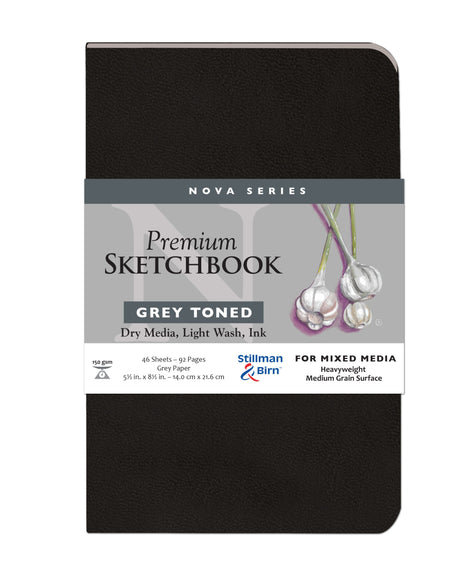 Stillman Birn Grey Nova Series Medium Grain Sketchbook Open Stock - Retail Maharaj