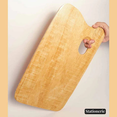 Retail Maharaj Wooden Painting Palette 34x19cm with Thumb Hole - Retail Maharaj